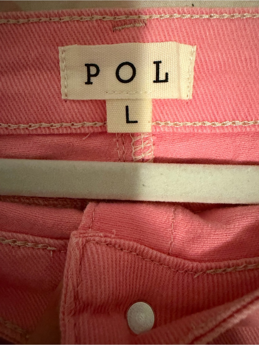 POL Bubblegum Pink Patchwork Mini Skirt with Lace Trim - Picture 6 of 6